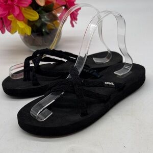 Teva Black Mush Women's Sandals Size 8